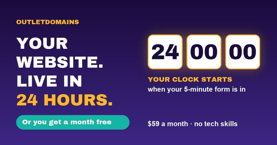 OutletDomains: your website, live fast